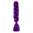 thumbnail image 1 of Natural Purple Braiding Hair Extensions High Temperature Fiber Jumbo Braiding Hair Extensions One Pack Black Braiding Hair(1pc-24 Inch), 1 of 5