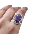 thumbnail image 1 of Natural Purple Copper Turquoise Ring, Turquoise Ring, December Birthstone, Designer Band, 925 Sterling Silver, Womens Ring, Christmas, Thanksgiven, Handmade, Statement Jewelry, Natural Turquoise Ring, 1 of 6