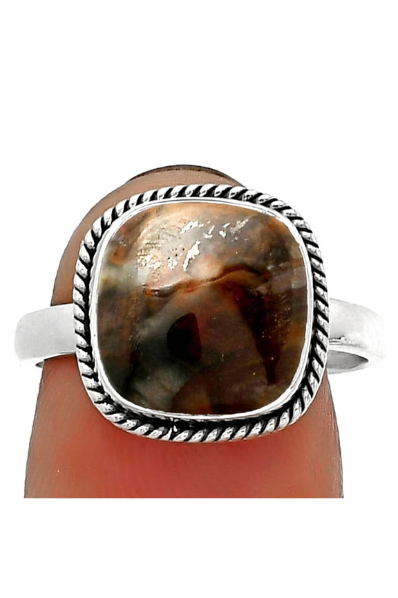 Natural Purple Cow Jasper 925 Sterling Silver Ring s.7.5 Jewelry R-1009 SDR184558