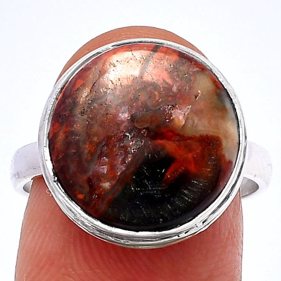 Natural Purple Cow Jasper 925 Sterling Silver Ring s.8 Jewelry R-1007 SDR216324