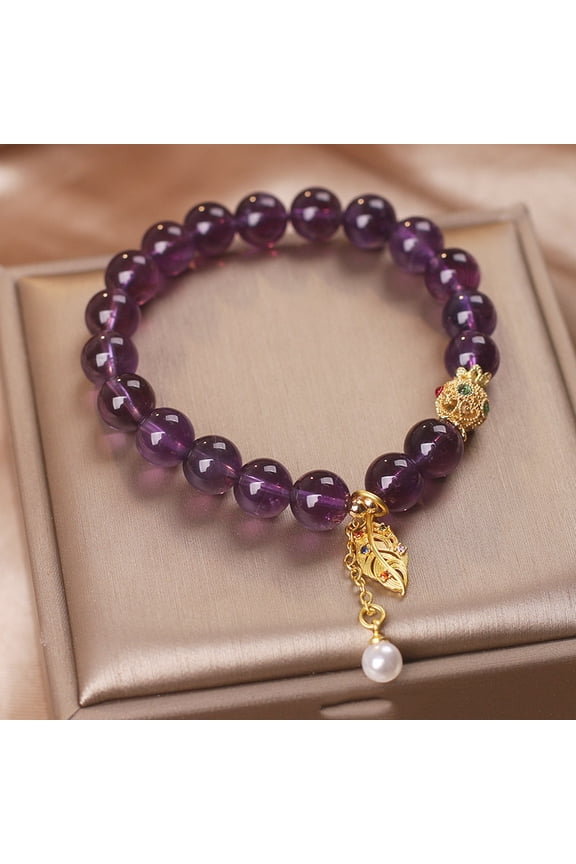 Natural Purple Crystal Bracelet Chinese Descendants Of The Rich