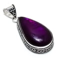 thumbnail image 1 of Natural Purple Labradorite Gemstone 925 Sterling Silver Pendant 2.48", 1 of 2