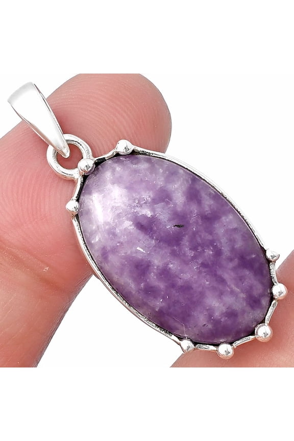 Natural Purple Lepidolite 925 Sterling Silver Pendant Jewelry P-1349 SDP143280