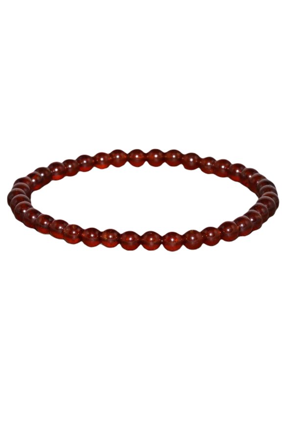 Natural Pyrope Garnet 6mm Round Shape Smooth Cut Beads Stretchable Bracelet For Men & Women. Unisex Bracelet