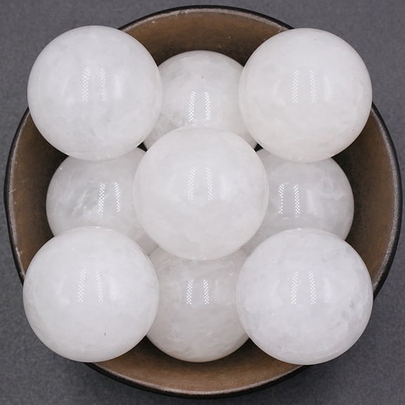 Natural Quartz Crystal Crystal Ball Reiki Energy Stone Display Decorations for Healing Meditation Witchcraft 30mm