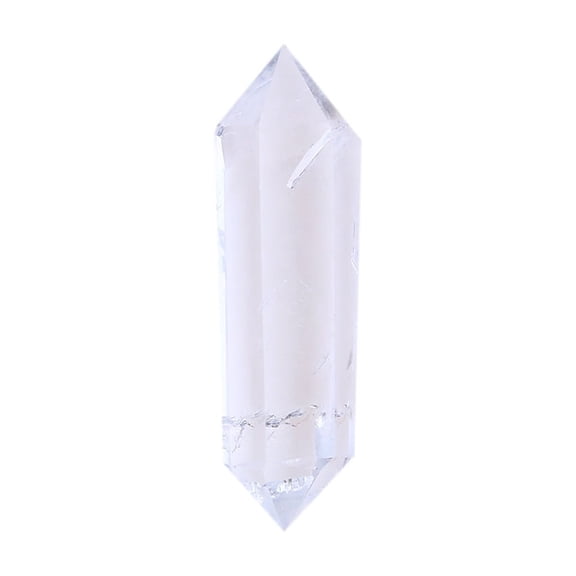 Natural Quartz Crystal Healing Gemstone (Double point White Crystal Column 5.2 cm)