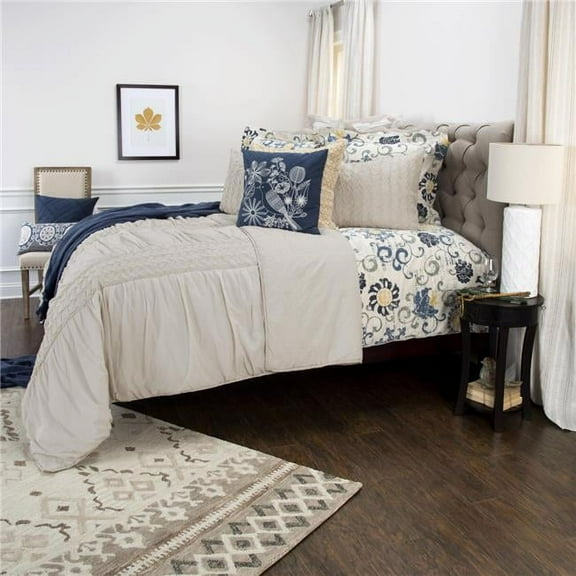 Natural Queen Size 100 Percent Cotton 300 Thread Count Washable Down Alternative Comforter