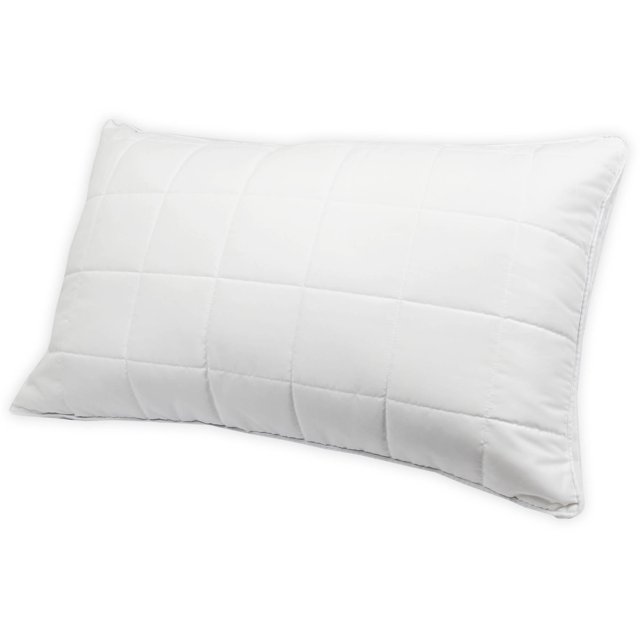 Natural Quilted Feather Pillow