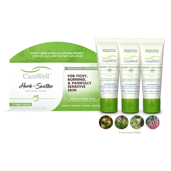 Natural Radiation Skincare CamWell Herb to Soothe for Cancer Patients (pack of 3)