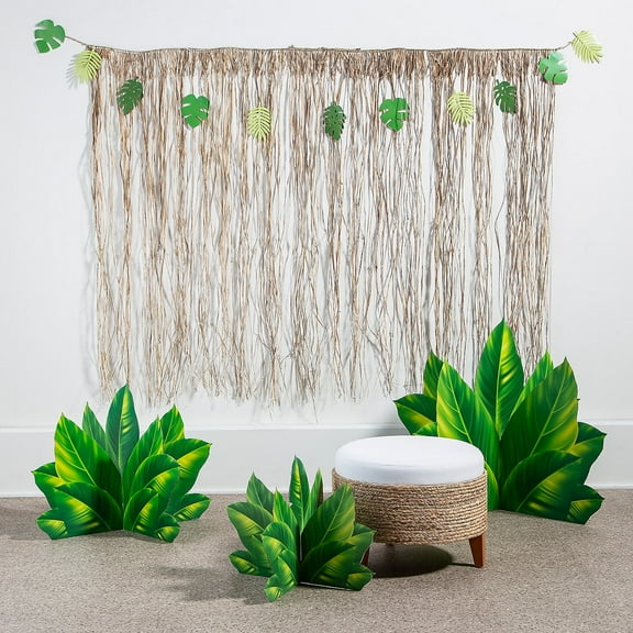 Natural Raffia Backdrop Decorating Kit - 6 Pieces