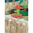 thumbnail image 1 of Natural Raffia & Shell Table Skirt - Party Supplies - 1 Piece, 1 of 1