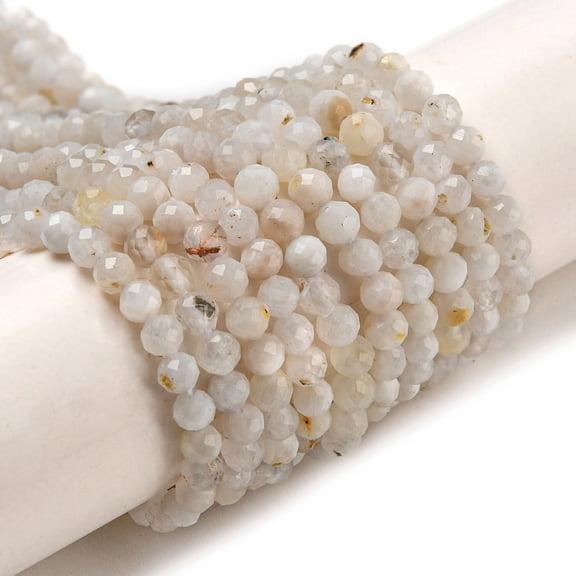 Natural Rainbow Moonstone Beads Strands Faceted Round 3mm Hole: 0.7mm about 110~111pcs/strand 14.96~15.04''(38~38.2cm)