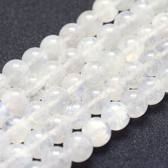 Natural Rainbow Moonstone Beads Strands Grade AA Round 8mm Hole: 1mm about 49pcs/strand 15.5 inch(39.5cm)