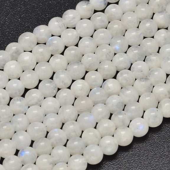 Natural Rainbow Moonstone Beads Strands Round 5.5-6mm Hole: 1mm 67pcs/strand 15.7 inch(40cm)