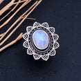 thumbnail image 1 of Natural Rainbow Moonstone Gemstone 925 Sterling Silver Ring Size 6, 1 of 2
