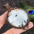 thumbnail image 1 of Natural Rainbow Moonstone Gemstone Copper Wire Wrap Gift Pendant 3.47, 1 of 4