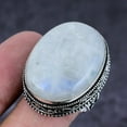 thumbnail image 1 of Natural Rainbow Moonstone Gemstone Handmade 925 Sterling Silver Ring Size 7, 1 of 2