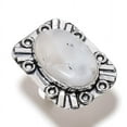 thumbnail image 1 of Natural Rainbow Moonstone Gemstone Handmade 925 Sterling Silver Ring Size 7, 1 of 2