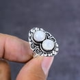 thumbnail image 1 of Natural Rainbow Moonstone Gemstone Handmade 925 Sterling Silver Ring Size 8, 1 of 4