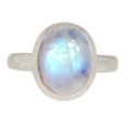 thumbnail image 1 of Natural Rainbow Moonstone - India 925 Silver Ring Jewelry s.9 ALLR-30757, 1 of 1