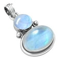 thumbnail image 1 of Natural Rainbow Moonstone Pendant 925 Sterling Silver Handmade Jewelry, 1 of 8