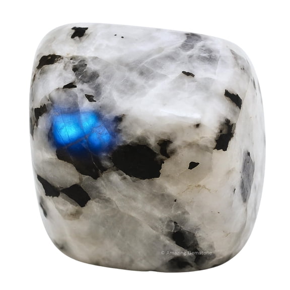 Natural Rainbow Moonstone Tumbled Stones  Polished Crystals for Dcor & Collection (1 Piece)