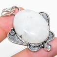 thumbnail image 1 of Natural Rainbow Moonstone, White Topaz 925 Sterling Silver Pendant 2.21", 1 of 1
