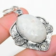 thumbnail image 1 of Natural Rainbow Moonstone, White Topaz 925 Sterling Silver Pendant 2.29", 1 of 1