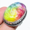 thumbnail image 1 of Natural Rainbow Solar Quartz Gemstone 925 Sterling Silver Ring Size 10, 1 of 2