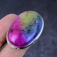 thumbnail image 1 of Natural Rainbow Solar Quartz Gemstone Handmade 925 Steling Silver Ring S.8, 1 of 2