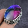 thumbnail image 1 of Natural Rainbow Solar Quartz Gemstone Handmade 925 Sterling Silver Ring S.8, 1 of 2
