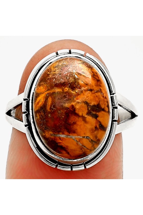 Natural Rare Cady Mountain Agate 925 Sterling Silver Ring s.7.5 Jewelry R-1012 SDR234663