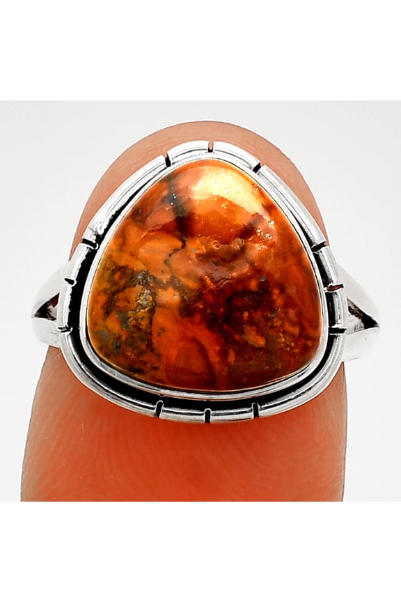Natural Rare Cady Mountain Agate 925 Sterling Silver Ring s.7 Jewelry R-1012 SDR234544