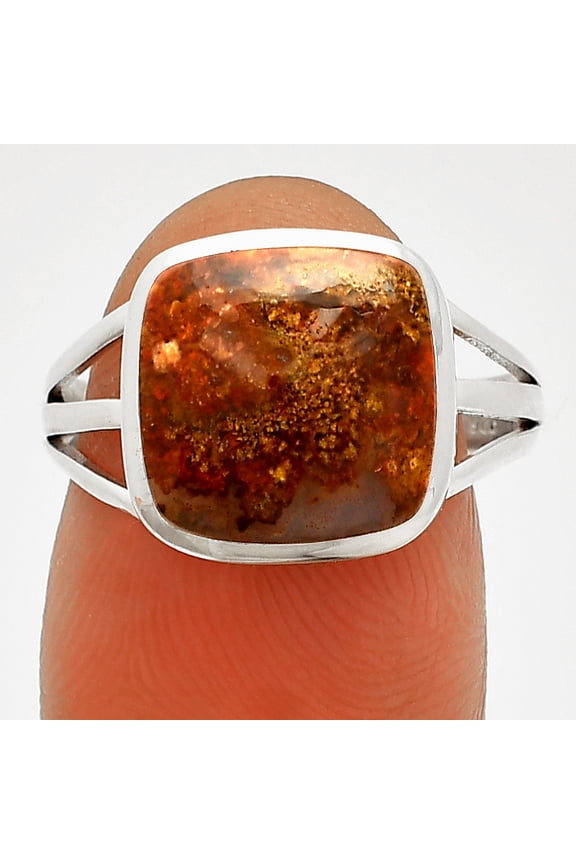 Natural Rare Cady Mountain Agate 925 Sterling Silver Ring s.8 Jewelry R-1006 SDR234862