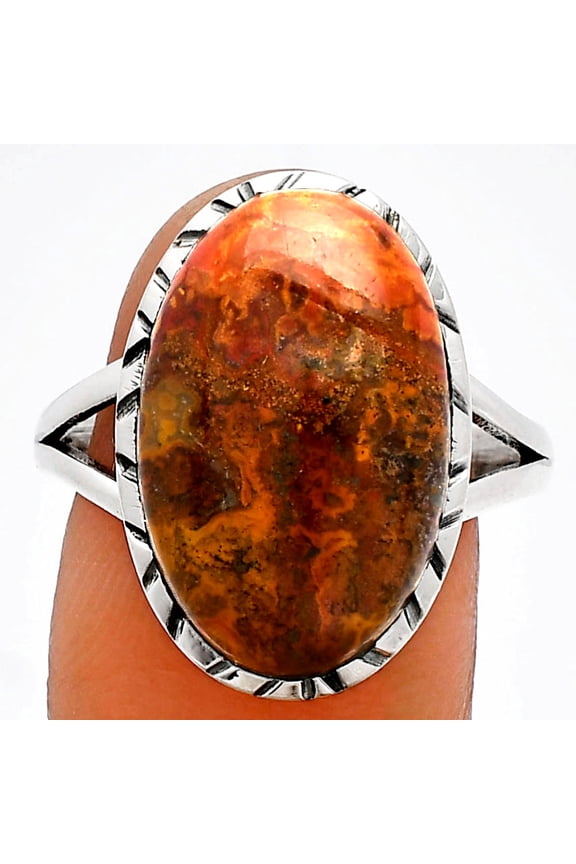 Natural Rare Cady Mountain Agate 925 Sterling Silver Ring s.9.5 Jewelry R-1074 SDR230947