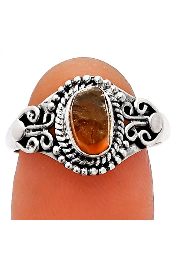 Natural Rare Kornerupine Rough 925 Sterling Silver Ring s.8 Jewelry R-1358 SDR230265