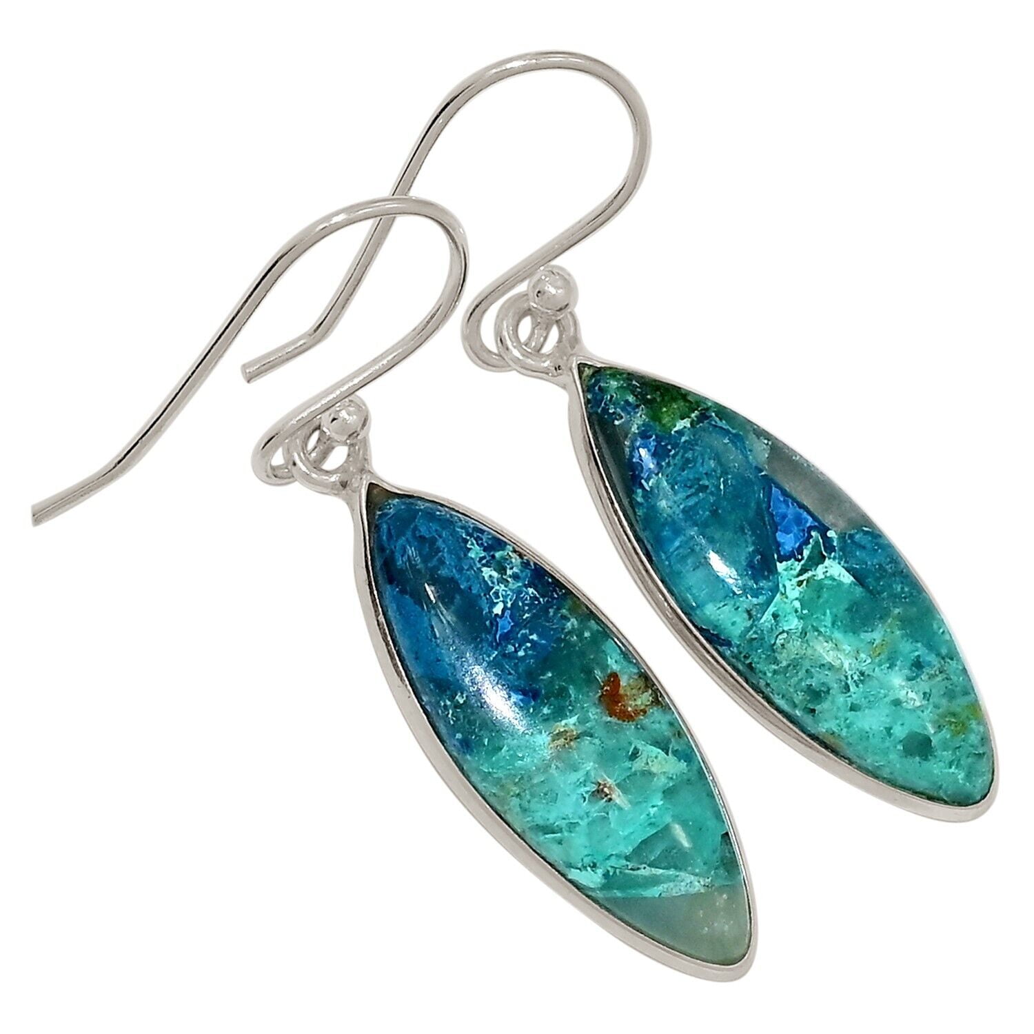 XTREMEGEMS Natural Rare Quantum Quattro - USA 925 Silver Earrings Jewelry ALLE-18425