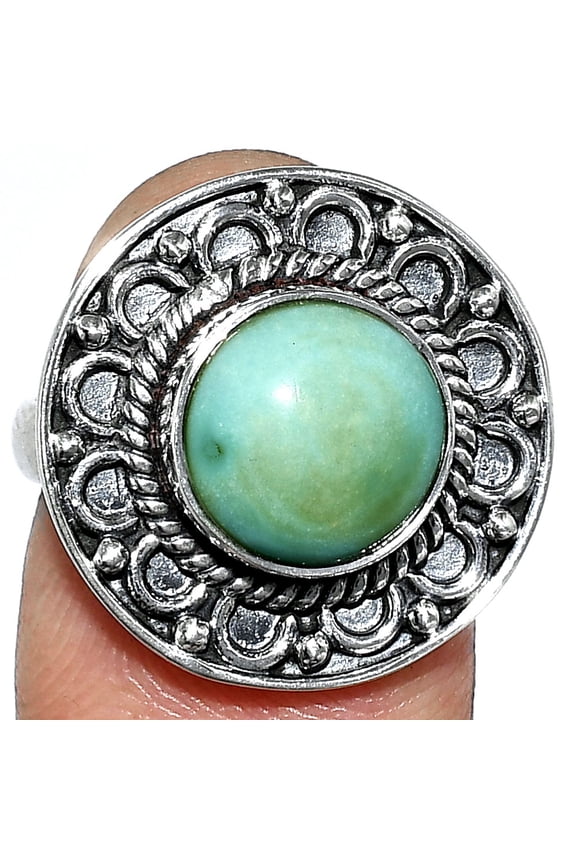Natural Rare Turquoise Nevada Aztec Mt 925 Silver Ring s.6.5 Jewelry R-1256 SDR243143