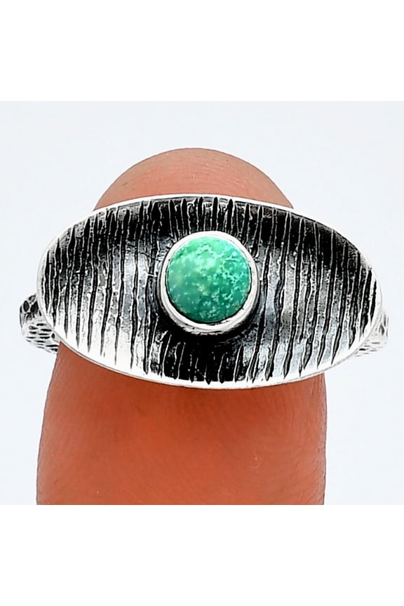 Natural Rare Turquoise Nevada Aztec Mt 925 Silver Ring s.8.5 Jewelry R-1573 SDR244265