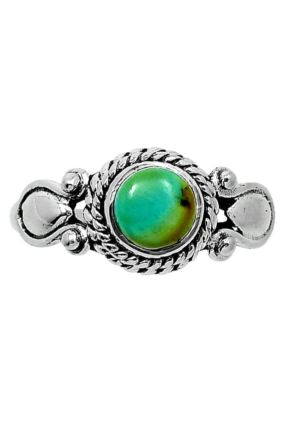 Natural Rare Turquoise Nevada Aztec Mt 925 Silver Ring s.8 Jewelry R-1345 SDR247922