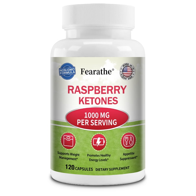 Natural Raspberry Ketones 1000mg - Weight Loss Supplement, to Boost Pure Energy & Metabolism, Supports Weight Management - 120 Capsules