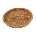 thumbnail image 1 of Natural Rattan Fruit Bowl, Round Tray for Snacks, Desserts,   Produce, 1 of 6
