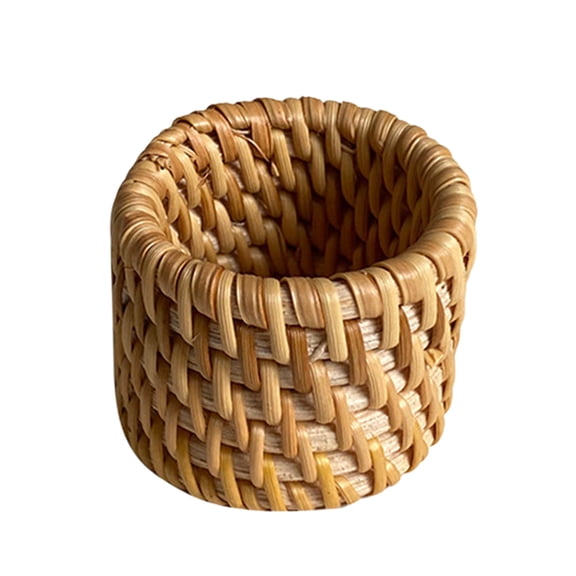 Natural Rattan Napkin Ring, Beautiful Elegant Decorative Napkin Holder for Dining Table Decor, Farmhouse, Wedding, Party, Family Gathering Khaki