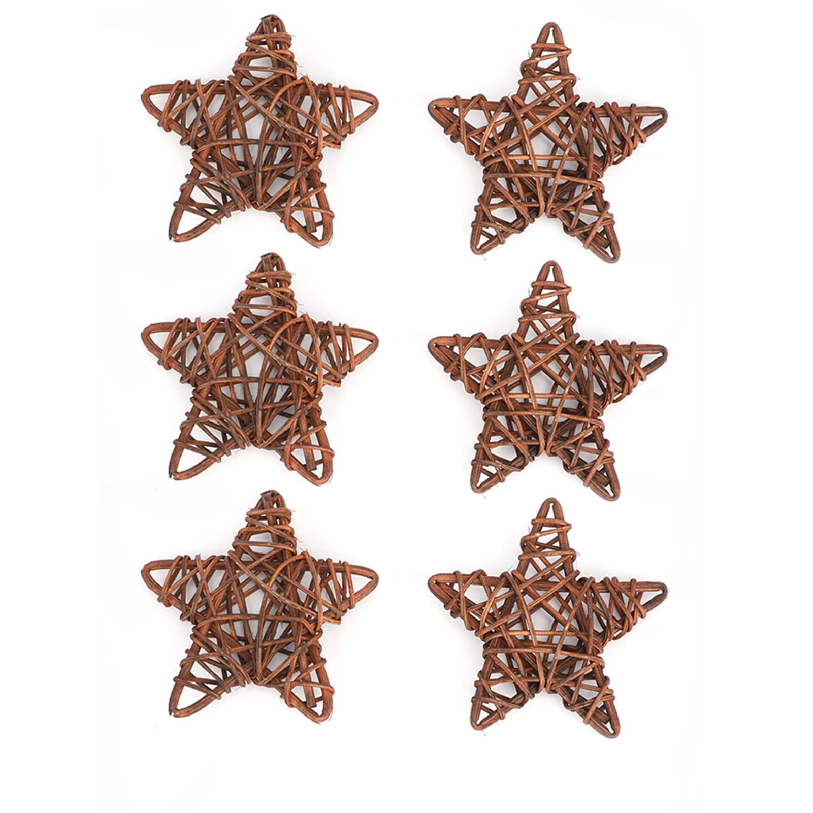 Natural Rattan Stars, 6 Count, Versatile DIY Craft For Home, Wedding ...