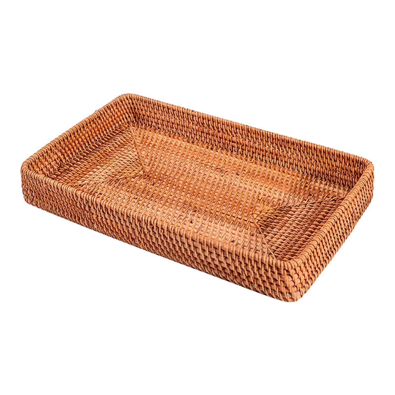 Natural Rattan Storage Basket with Drawer Organizer - Handwoven 4.3x8 ...
