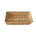 thumbnail image 1 of Natural Rattan Storage Baskets, Rectangular Woven Fruit Baskets, Wicker Decoration and Organizer for Bathroom, Living Room, 1 of 8