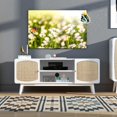 thumbnail image 1 of Natural Rattan TV Stand for 50 Inch TV, Boho Entertainment Center with Storage, Mid Century Modern TV Stand, Boho TV Media Console with Adjustable Shelves for Bedroom, Living Room, White, 1 of 9