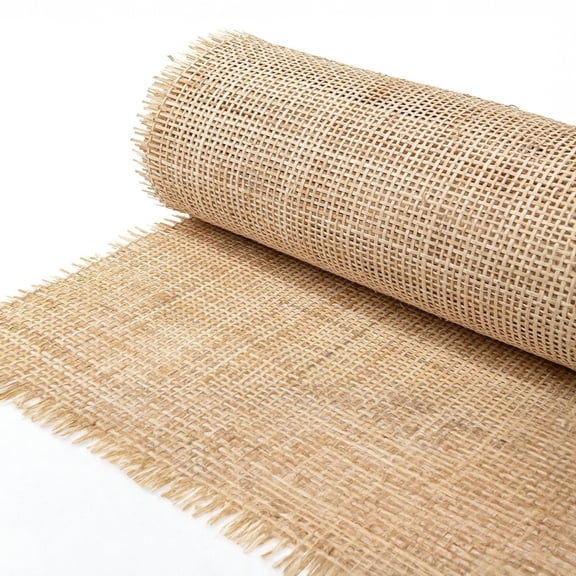 Natural Rattan Webbing Roll 15.7 x 39.4 inches, Open Weave Cane Mesh Sheet, Raw Wicker Material for Chair Repair, Handcraft DIY Cabinet Door Panel Insert