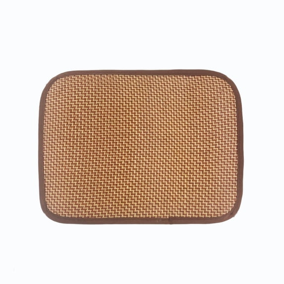 Natural Rattan Woven Seat Pad Cooling Grass Mat for Summer Comfort, Breathable Chair Cushion for Dining Stools Vanity Sofas Home Office Daily Use