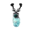 thumbnail image 1 of Natural Raw Rough Healing Gemstone Crystal Pendant Silver Metal Chrysocolla Adjustable Necklace - Womens Fashion Handmade Jewelry Boho Accessories, 1 of 3